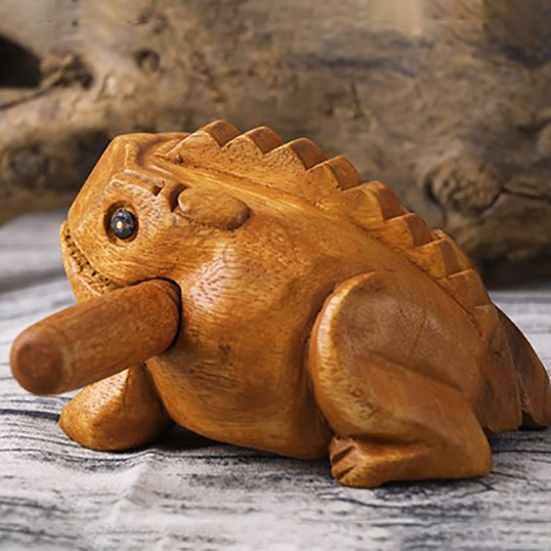 Woodworking Resin - Thaise handgesneden, geluksbrengende houten kikker, traditioneel